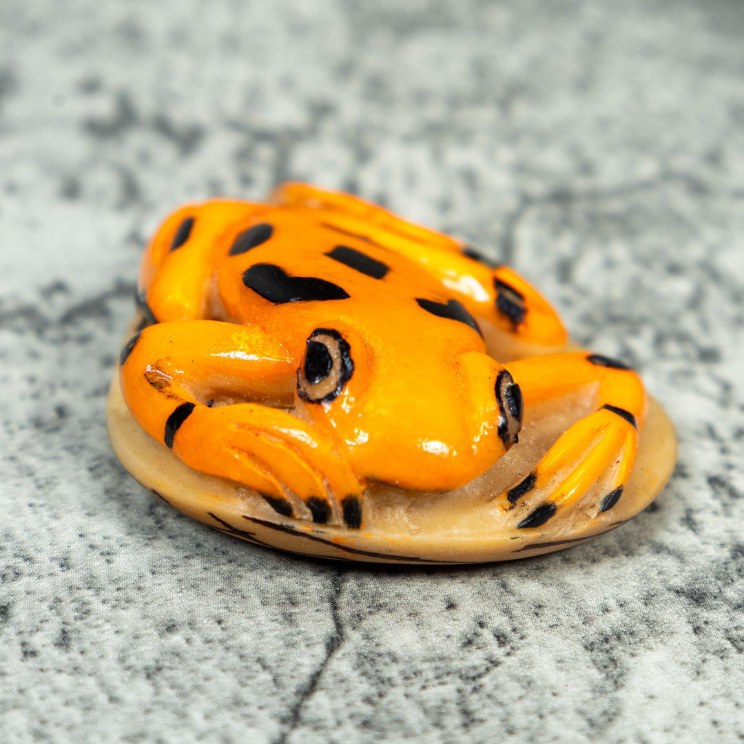 Golden Frog Tagua Carving