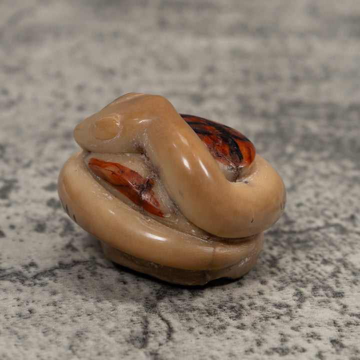 Vintage Snake Tagua Carving