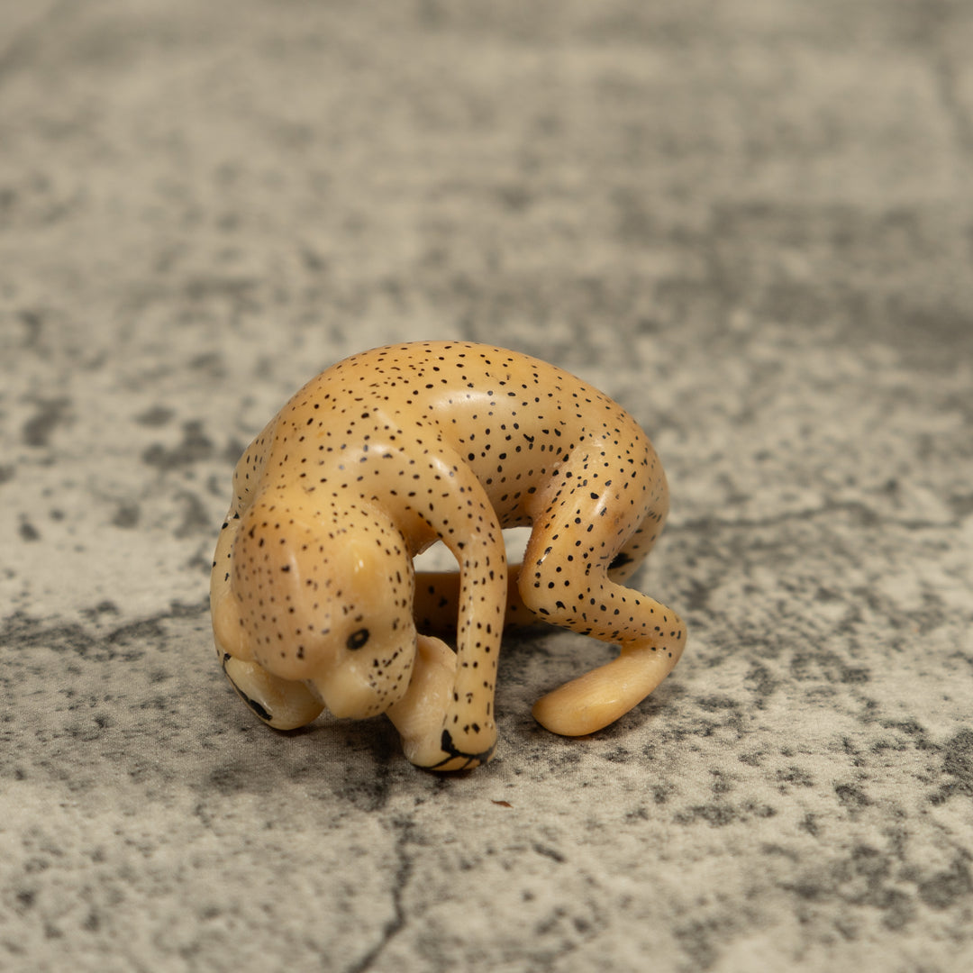 Vintage White Monkey Tagua Carving