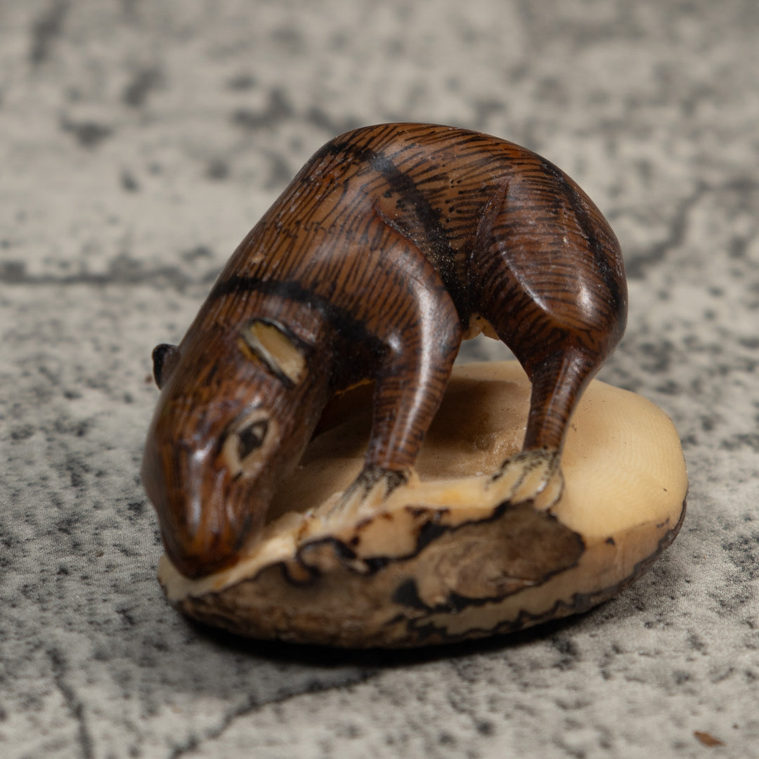 Vintage Neque Agouti Tagua Carving