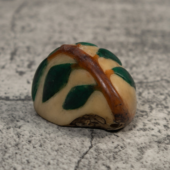 Vintage Foliage Leaves Tagua Carving