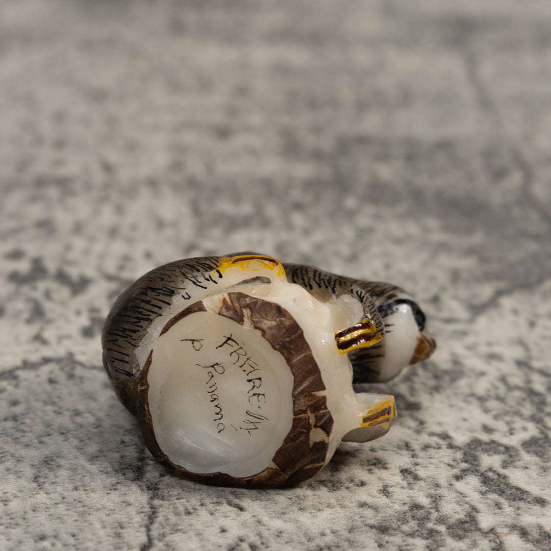 Gray Sloth With Cub Tagua Carving