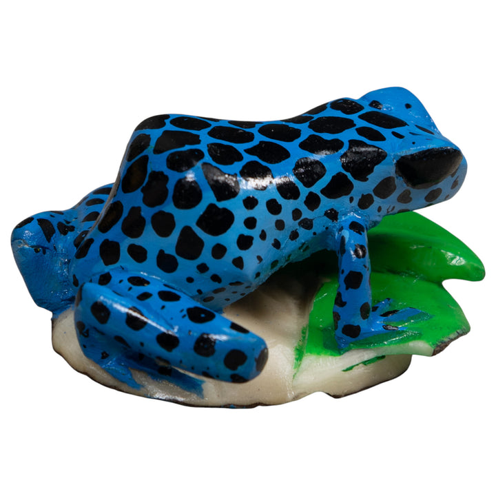 Blue Green And Black Poison Dart Frog Tagua Carving