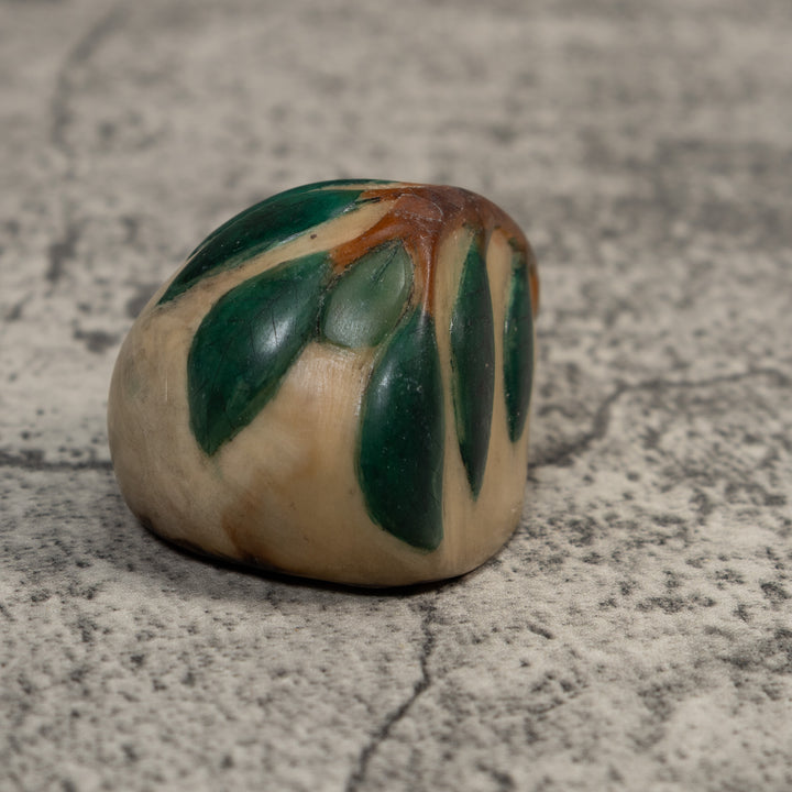 Vintage Foliage Leaves Tagua Carving