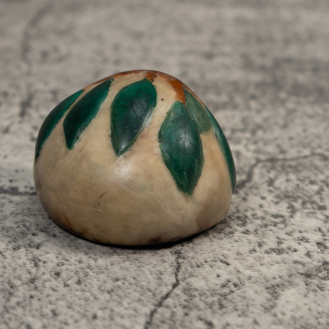 Vintage Foliage Leaves Tagua Carving