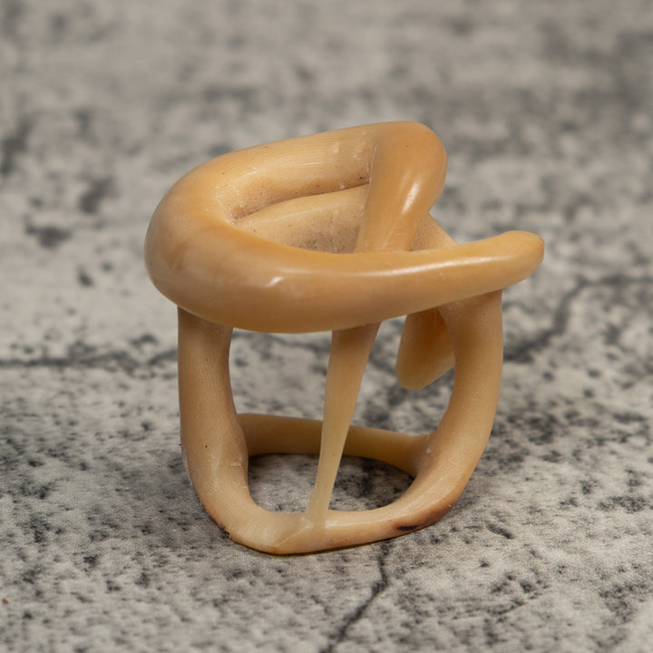 Vintage White Natural Snake Tagua Carving