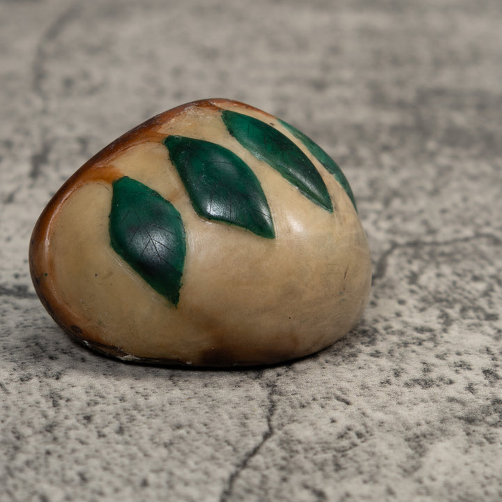 Vintage Foliage Leaves Tagua Carving