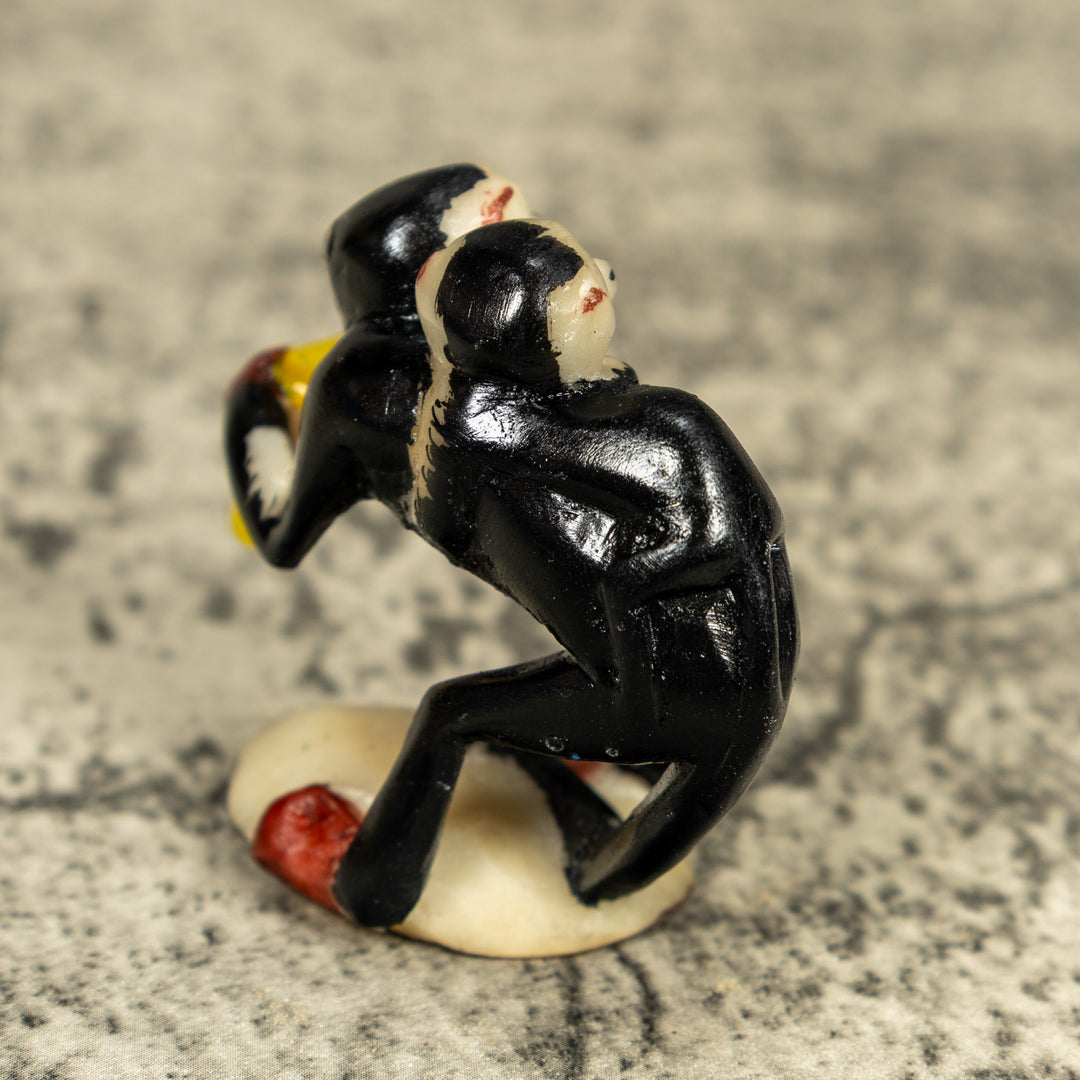 White Face Monkey With Infant Tagua Carving
