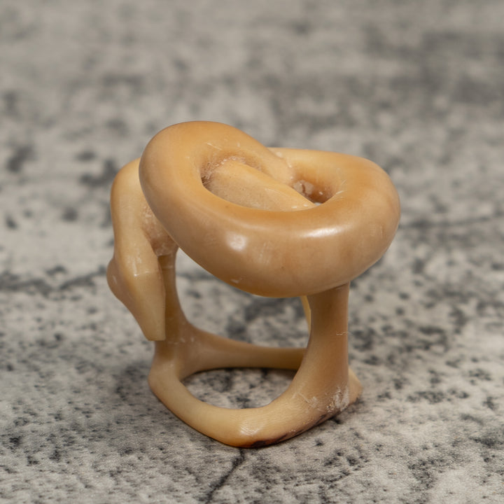 Vintage White Natural Snake Tagua Carving