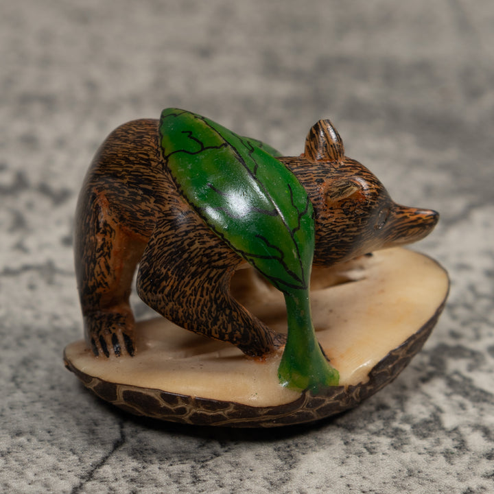 Young Coatimundi Tagua Carving
