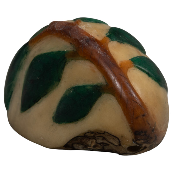 Vintage Foliage Leaves Tagua Carving