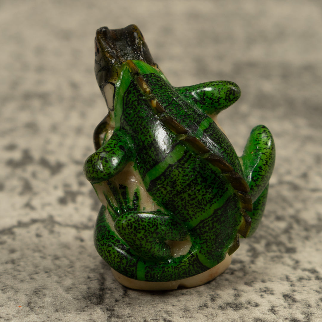 Iguana Lizard Reptile Tagua Carving