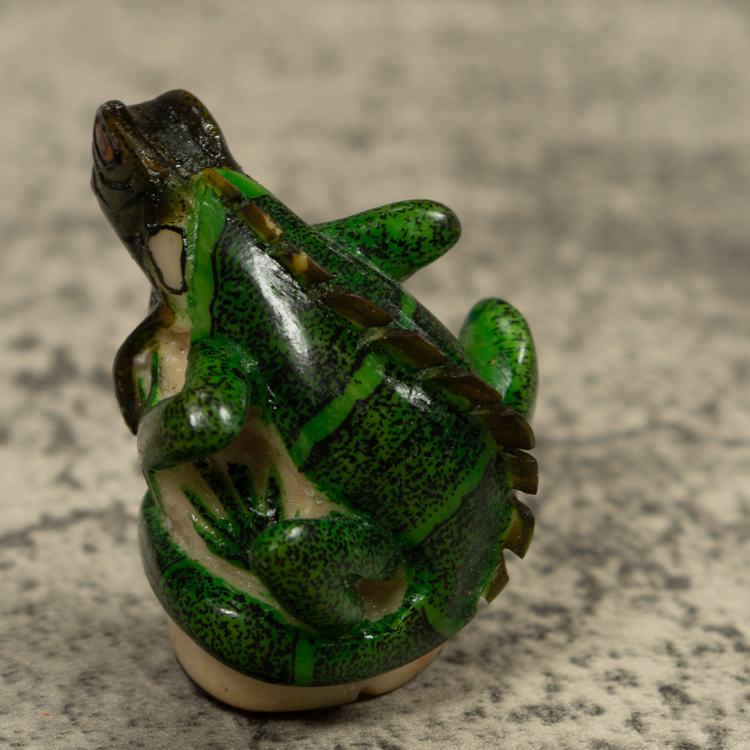 Iguana Lizard Reptile Tagua Carving