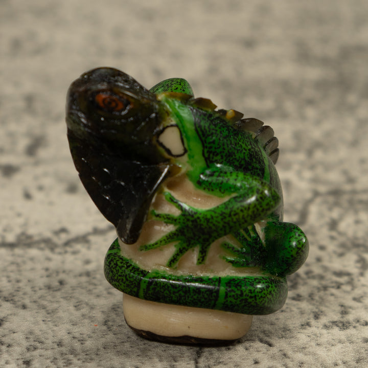Iguana Lizard Reptile Tagua Carving