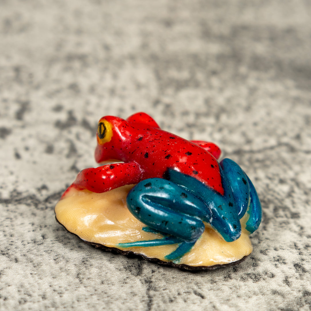 Red And Blue Poison Dart Frog Tagua Carving