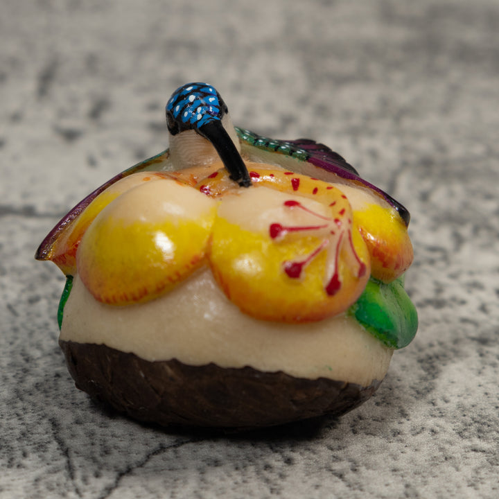 Multicolor Hummingbird Tagua Carving