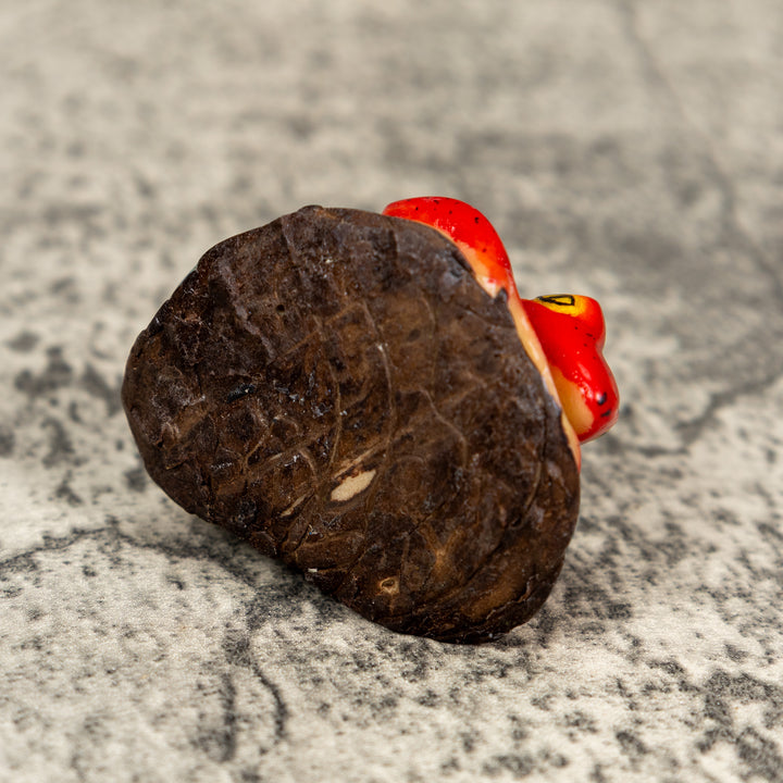 Red And Blue Poison Dart Frog Tagua Carving