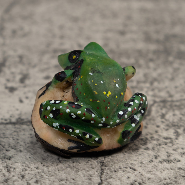 Vintage Poison Dart Frog Tagua Carving