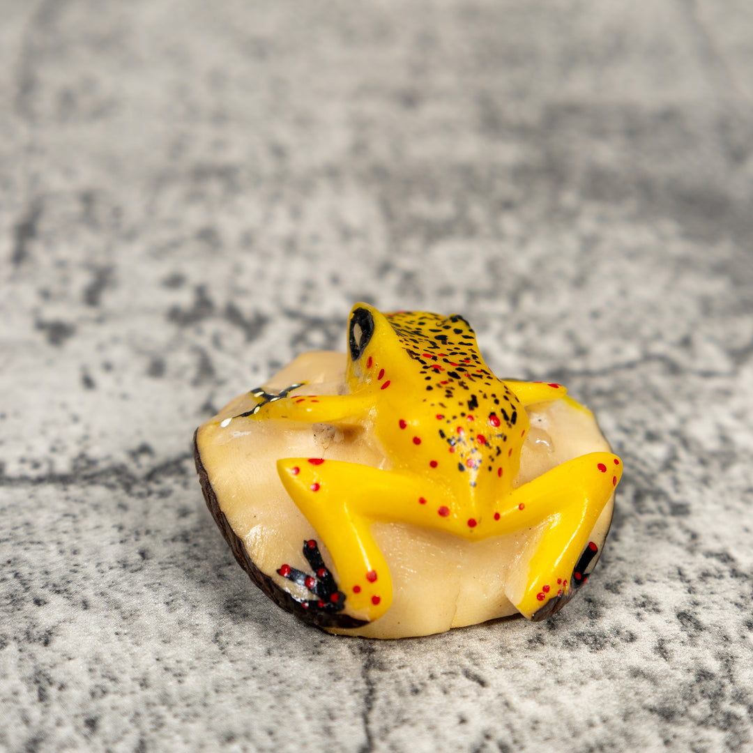Yellow Poison Dart Frog Tagua Carving
