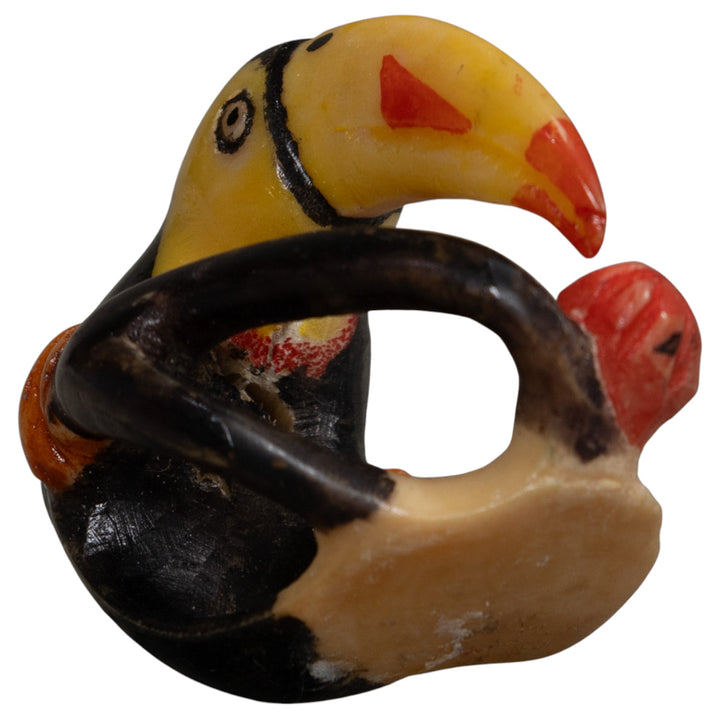 Vintage Toucan Parrot Bird Tagua Carving