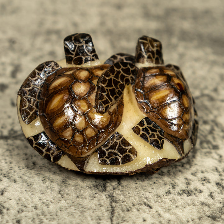 Double (2) Sea Turtle Tagua Carving