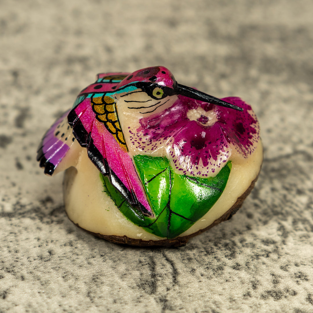 Hummingbird Tagua Carving
