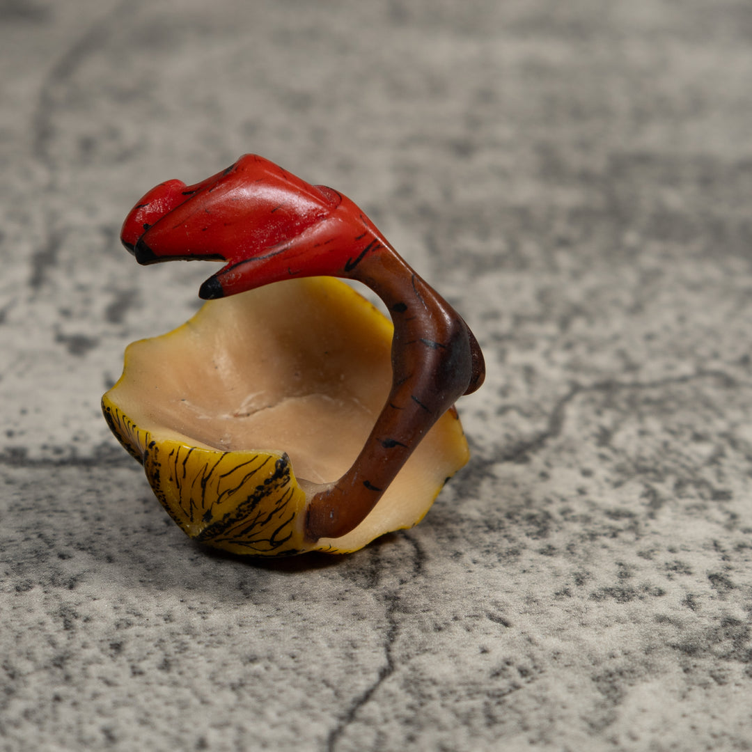 Vintage Jungle Flower Tagua Carving