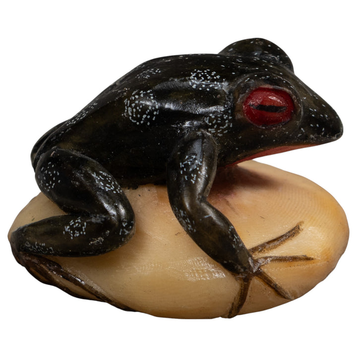 Black Red-Eyed Poison Dart Frog Tagua Carving