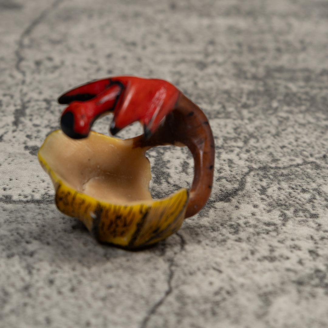 Vintage Jungle Flower Tagua Carving