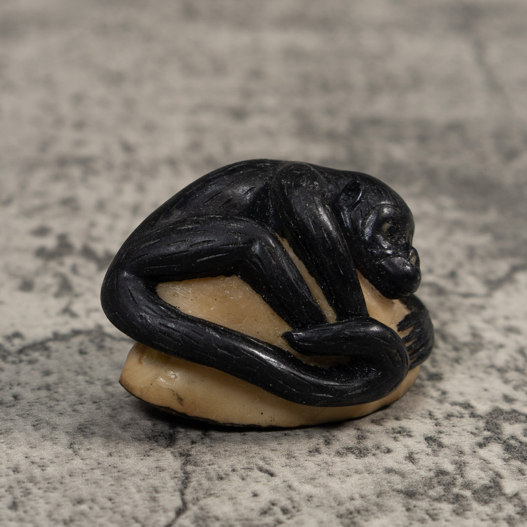 Black Howler Monkey Tagua Carving
