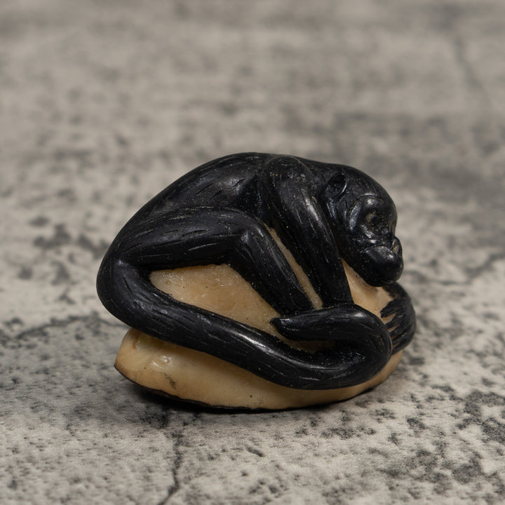 Black Howler Monkey Tagua Carving