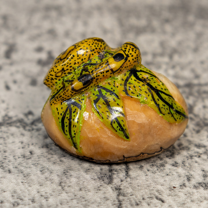 Black And Gold Snake Tagua Carving
