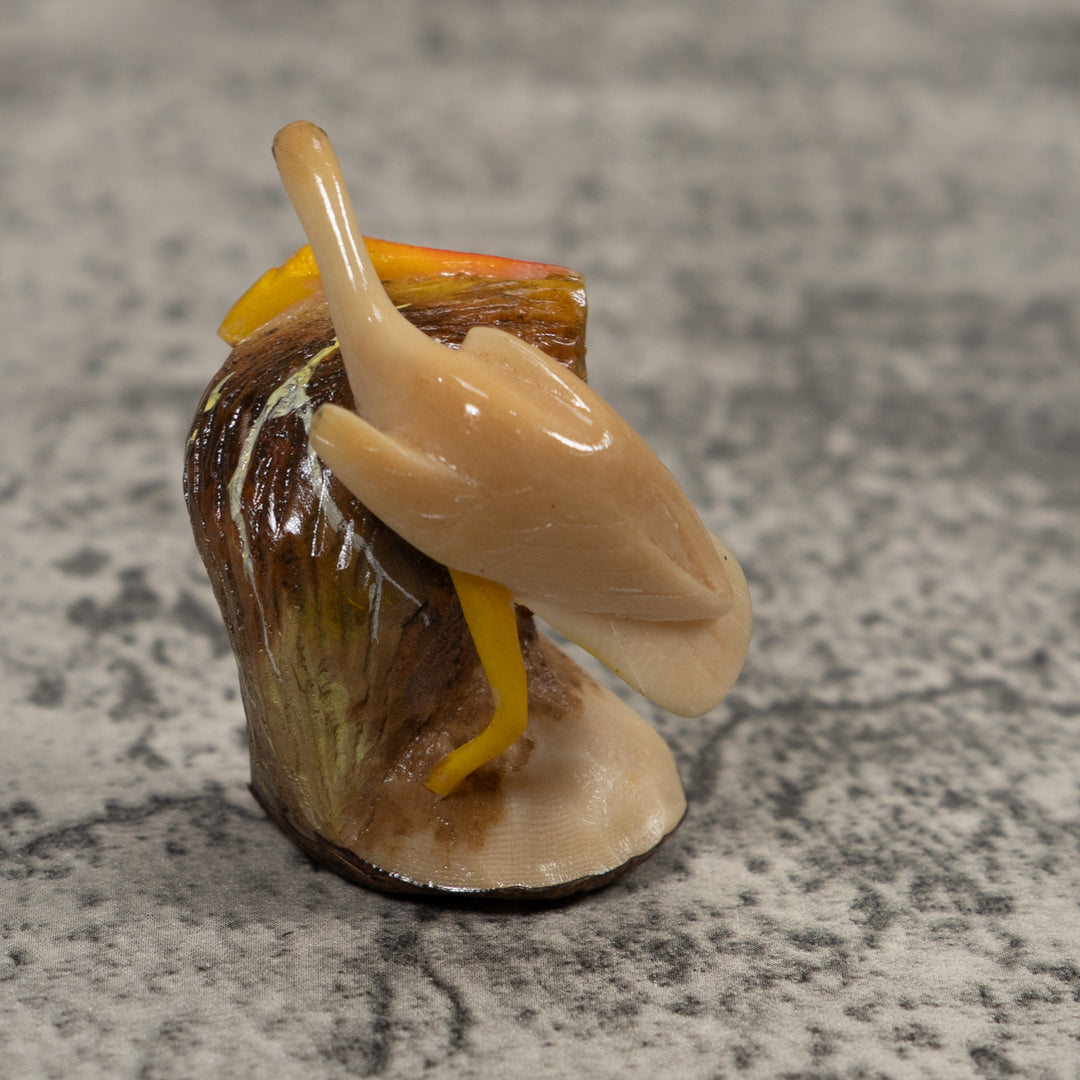 Waterfowl And Fish Tagua Carving