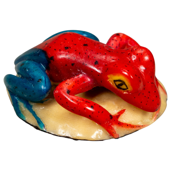 Red And Blue Poison Dart Frog Tagua Carving