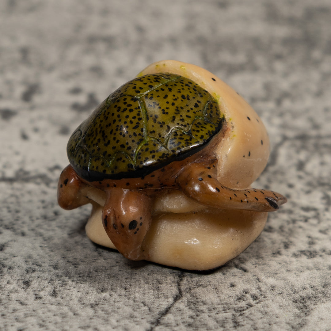 Vintage Sea Turtle Tagua Carving
