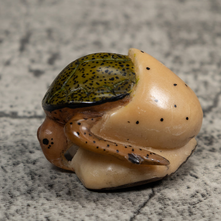 Vintage Sea Turtle Tagua Carving