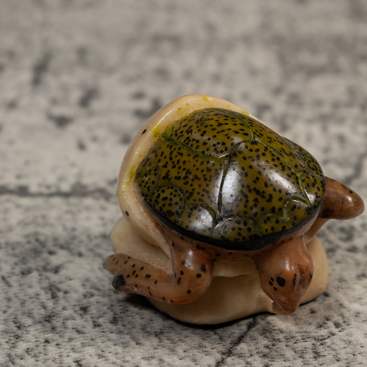 Vintage Sea Turtle Tagua Carving
