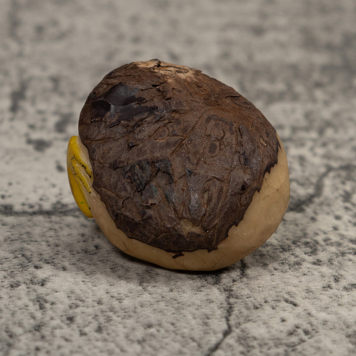 Vintage Yellow And Red FrogTagua Carving