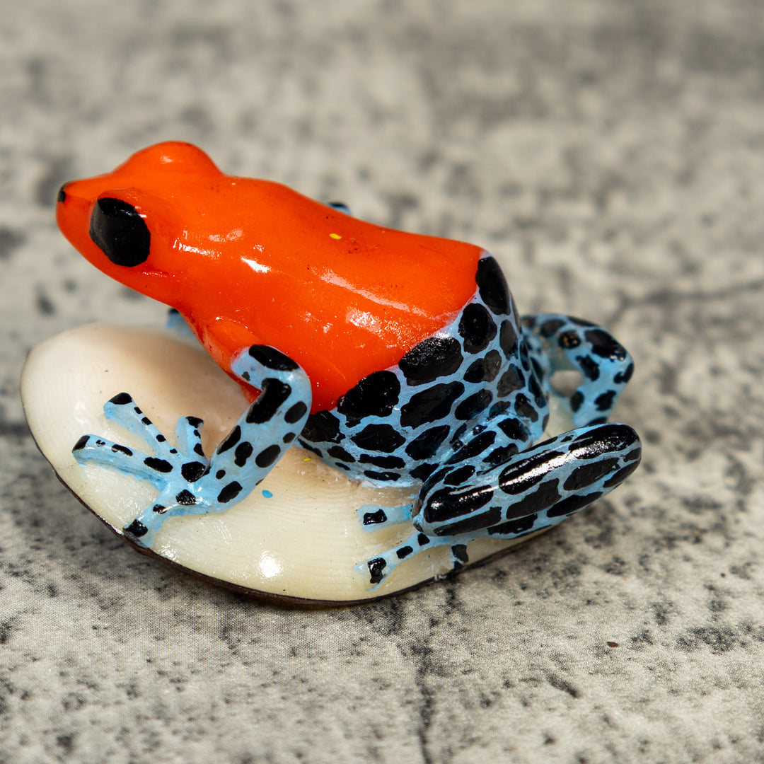 Red Black And Blue Poison Dart Frog Tagua Carving