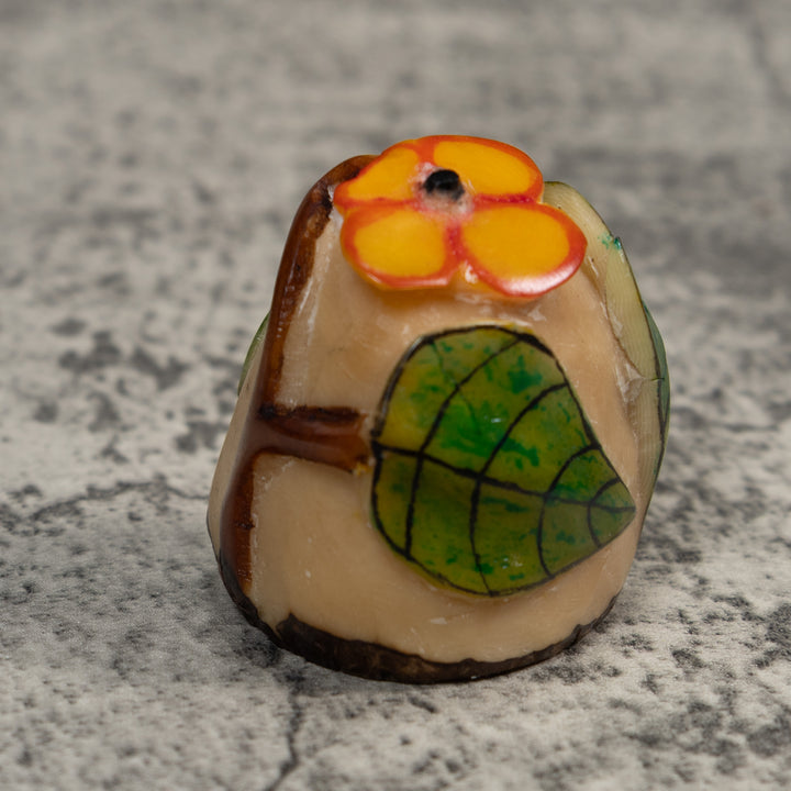 Flower With Leaves Tagua Carving