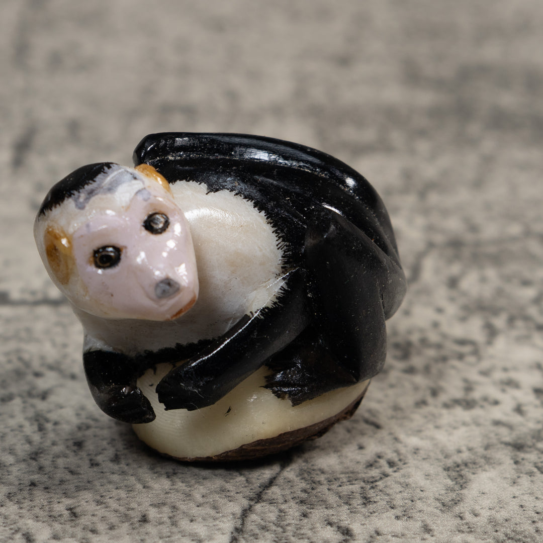 White Face Monkey Tagua Carving