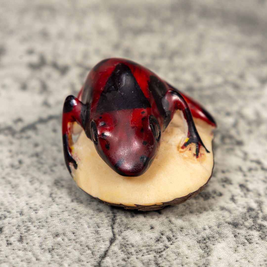 Vintage Poison Dart Frog Tagua Carving