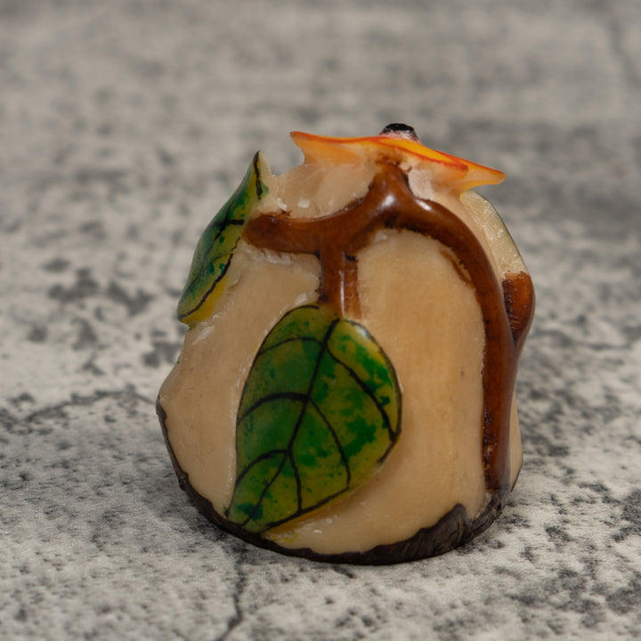 Flower With Leaves Tagua Carving