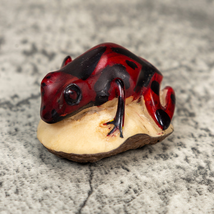 Vintage Poison Dart Frog Tagua Carving
