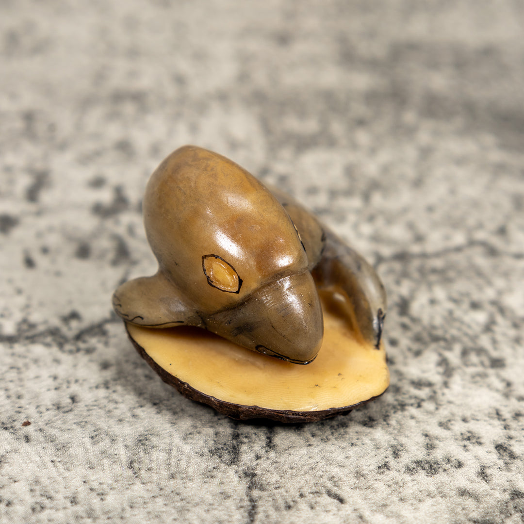 Vintage Gray Dolphin Tagua Carving