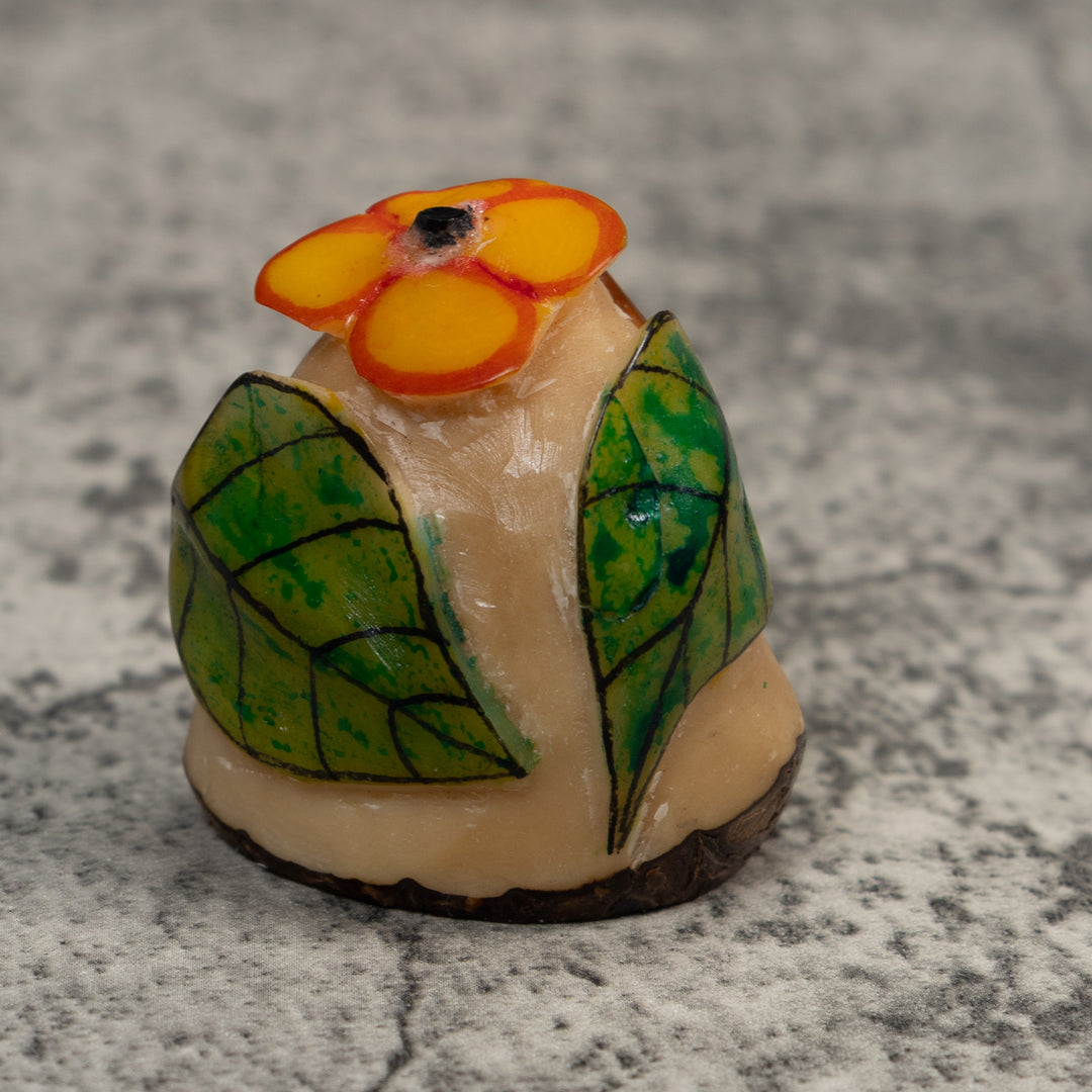 Flower With Leaves Tagua Carving