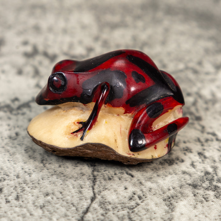 Vintage Poison Dart Frog Tagua Carving