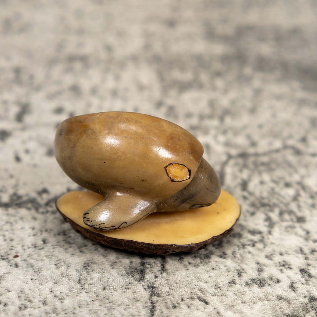Vintage Gray Dolphin Tagua Carving