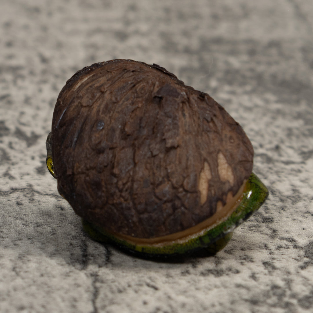 Green And Black Iguana Lizard Tagua Carving