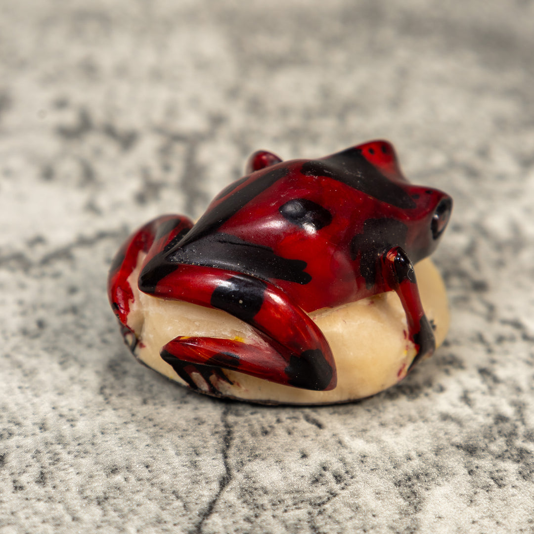 Vintage Poison Dart Frog Tagua Carving